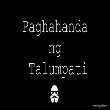 Paghahanda ng talumpati