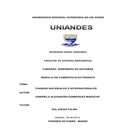 PAGINAS NACIONALES E INTERNACIONALES