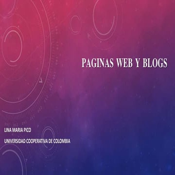 Paginas web y blogs