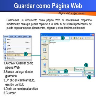 Pagina web e hipervinculos
