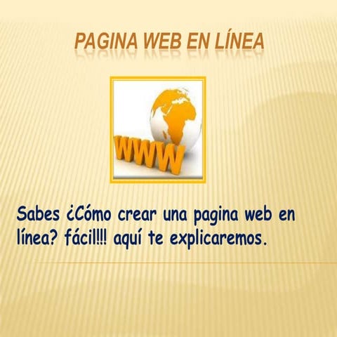 Pagina web en línea