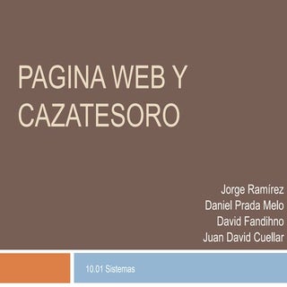 Pagina web y cazatesoro 2013
