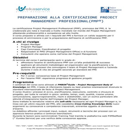Certificazione PMP del PMI | PPTX