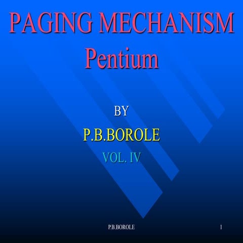 PAGING MECHANISM Pentium.ppt