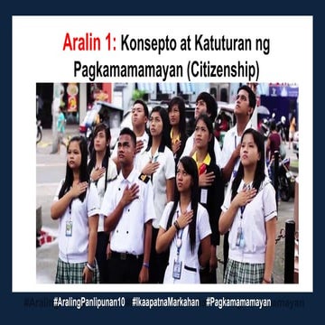 Konsepto at Katuturan ng pagkamamayan (Citizenship) | PPTX