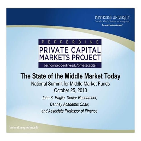 State of the Middle Market Today 10.25.10