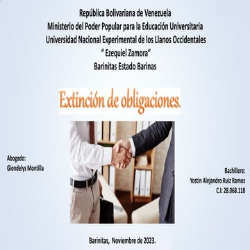 Extinción de las obligaciones en el derecho civil venezolano | PDF