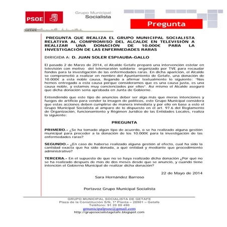 Pago de donativo a enfermedades raras