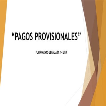 Pagos-Provisionales DE ISR DE PERSONAS MORALES