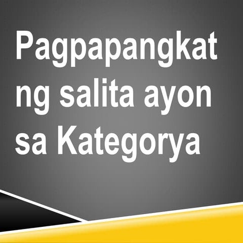 Pagpapangkat ng salita