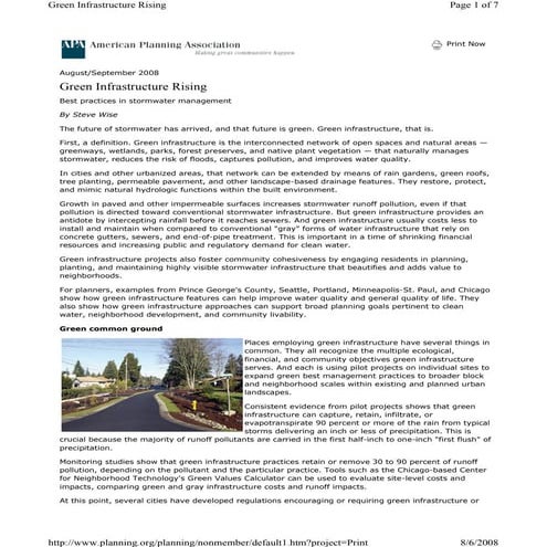 Presentation on Green infrastructure for Urban Areas | PPTX