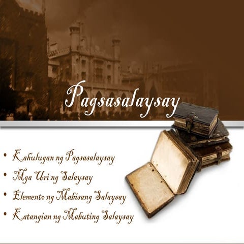 Filipino: Pagsasalaysay