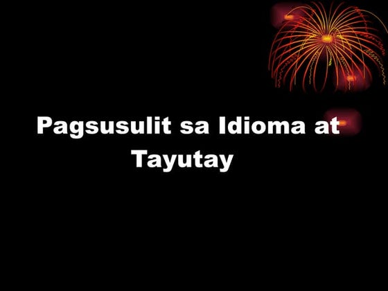 Paggamit ng doon roon ditirito diyanriyan | PPTX