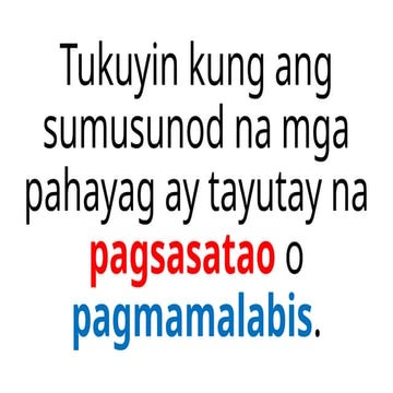 ARALIN tungkol sa PAGSASATAO o PAGMAMALABIS.pptx