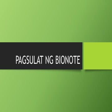 Pagsulat ng Bionote