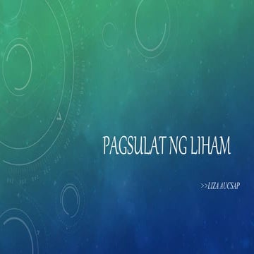 Pagsulat ng liham (report)