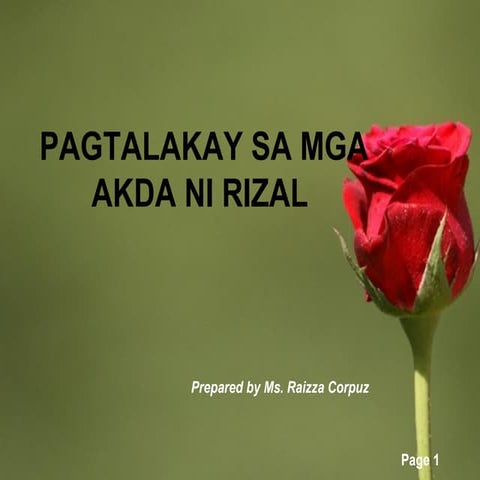 Pagtalakay sa mga akda ni rizal by RPC | PPT