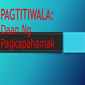 Pagtitiwala