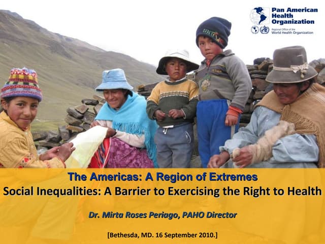 Paho social inequities in the americas 2001 eng