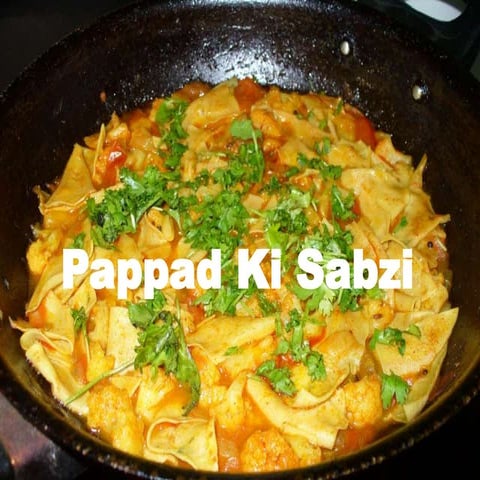 Pappad ki sabzi