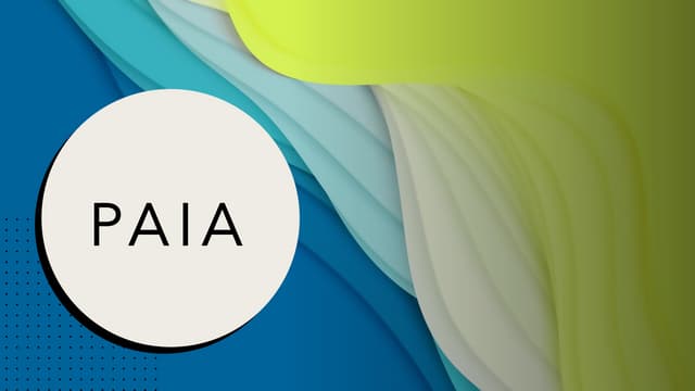 The Promotion of Access to Information Act 2 of 2000