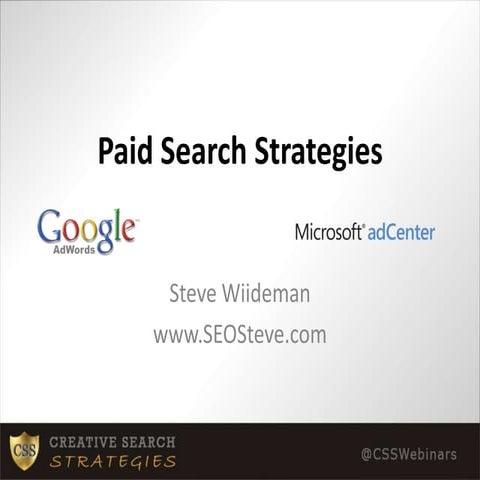 Paid Search Strategies