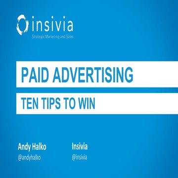 Paid Advertising: 10 Tips to Win
