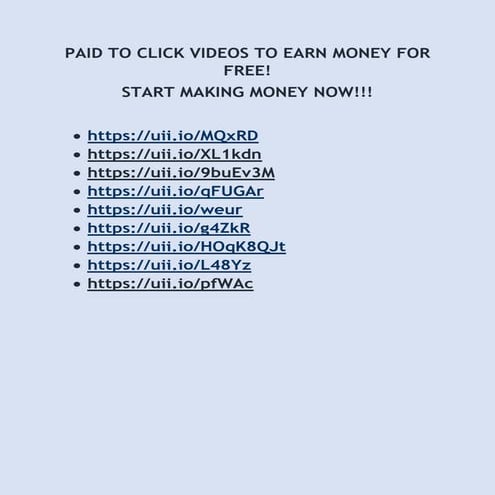 Paid to click videos to earn money for free with proof | PDF