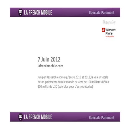 Spéciale Paiement La French Mobile Juin 2012