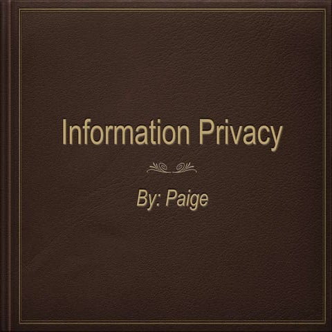 Information Privacy 