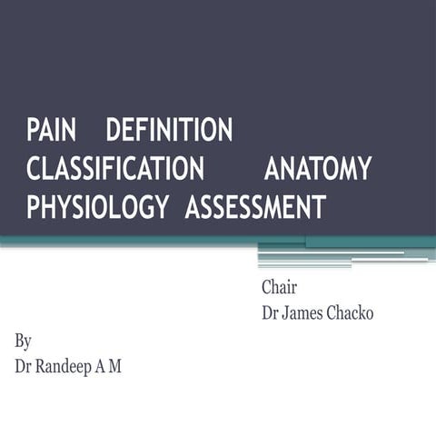 Pain -types and modalities and principles of pain management