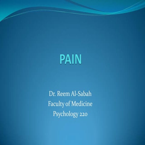 Lecture 19:Pain  Dr.Reem AlSabah