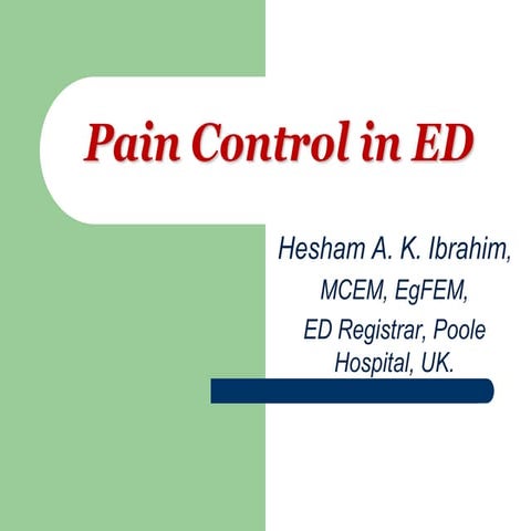 Pain management in emergency | PDF