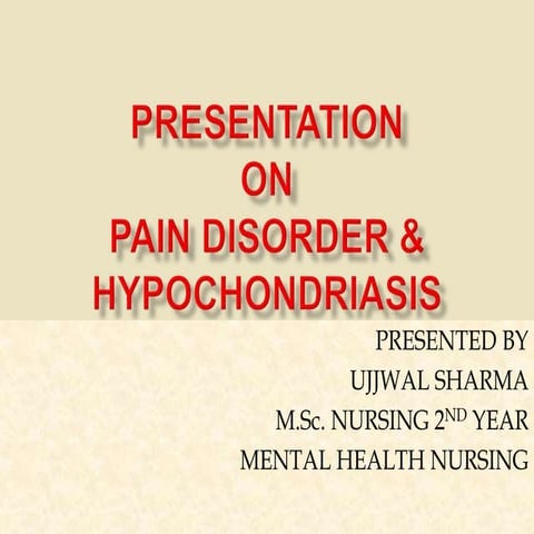 Pain disorder