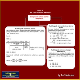 Painel 26 - Operações com números d...