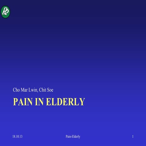 Pain in elderly