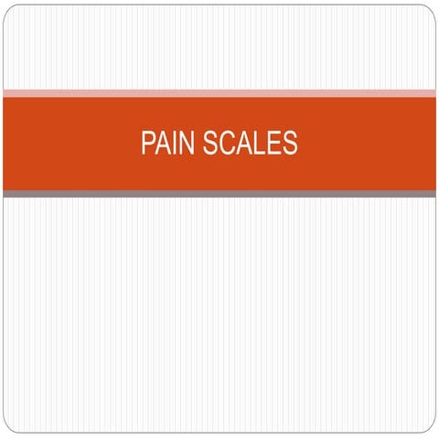 Pain scales