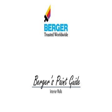 Berger's Paint Guide (Interior Walls) | PDF