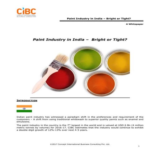 Paint industry   bright or tight