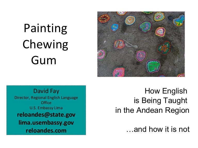 Painting chewing gum with compressed photos