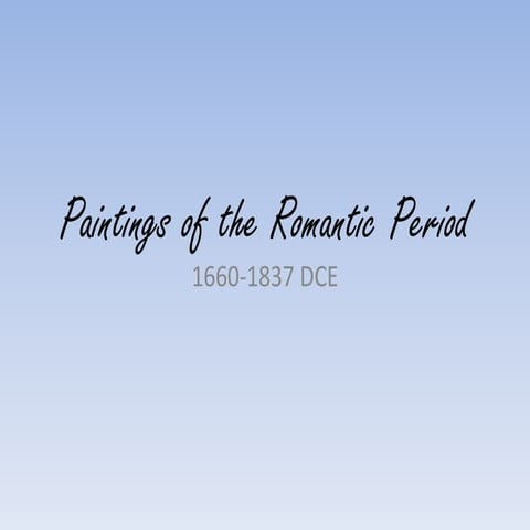 Paintings of the romantic period
