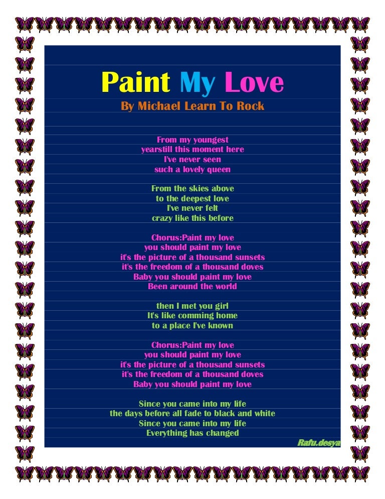 Paint my love