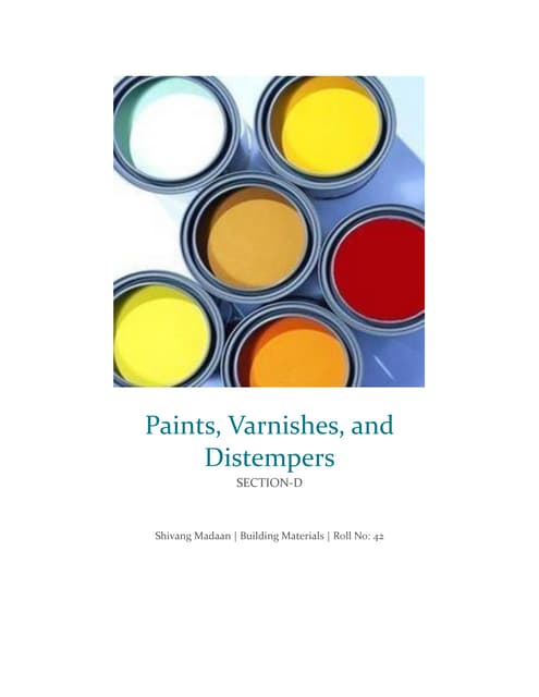 Painting, Varnishing, Distempering and White washing | PPT | Painting ...