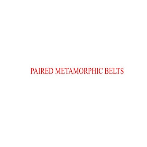 Paired metamorphic belts
