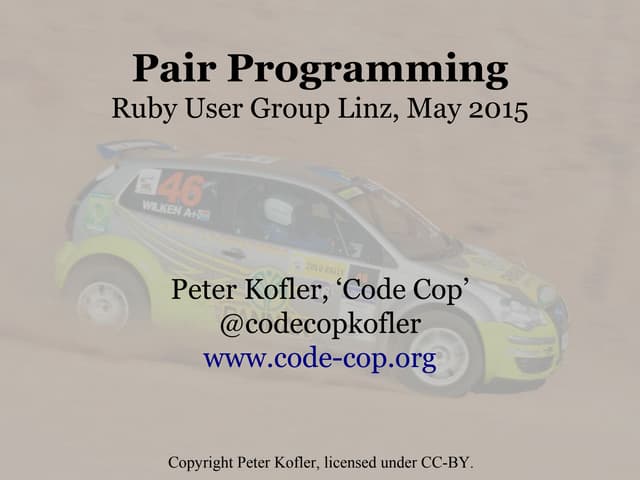 Pair Programming (2015)