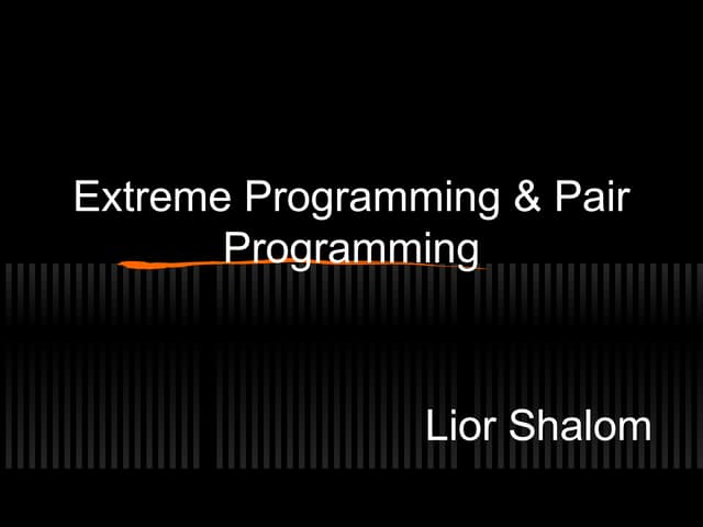 Pair Programming: overview and concepts