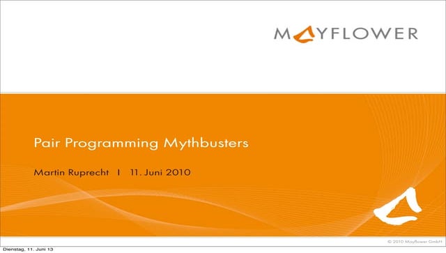 Pair Programming Mythbusters