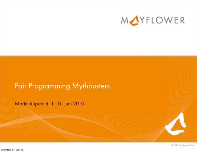 Pair Programming Mythbusters