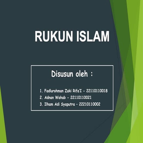Pendidikan Agama Islam Rukun Islam Hp Pptx