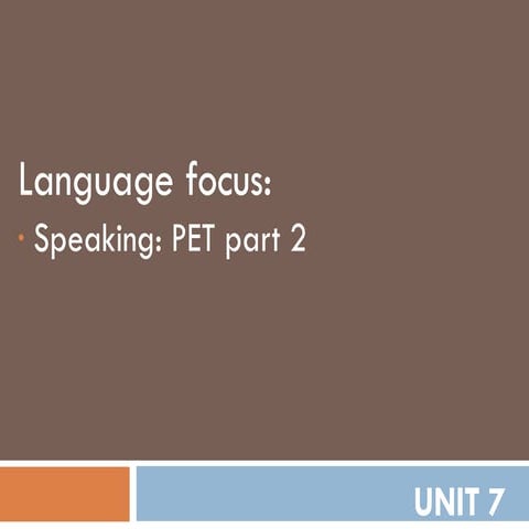 Pairwork speaking pet